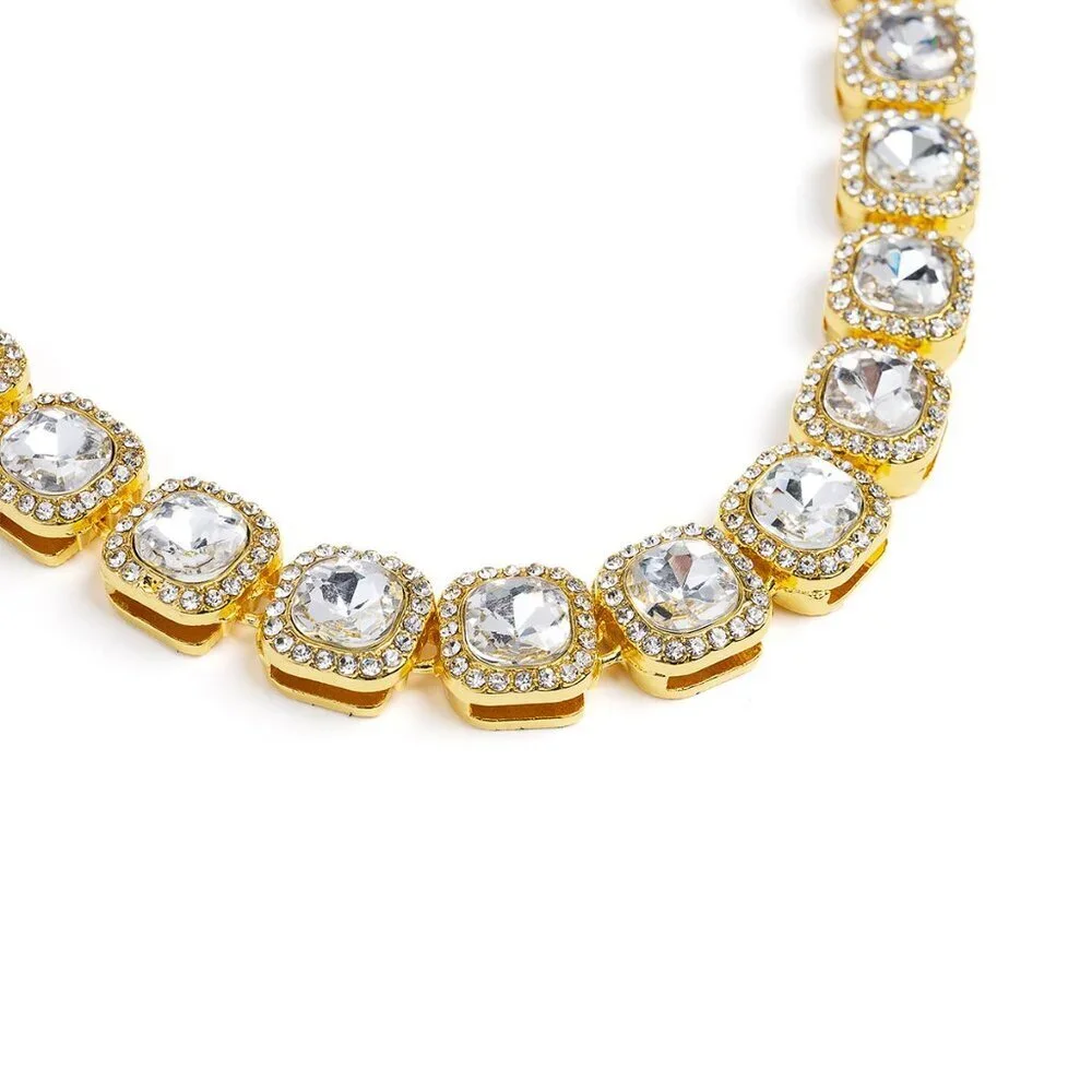 Gold Men's Iced out Cuban Chain Necklace